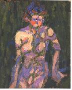 Ernst Ludwig Kirchner Female nude with shadow of a twig oil painting artist